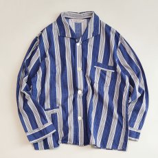 画像1: OLD Primavera COTTON STRIPE EURO PAJAMA SHIRT (1)