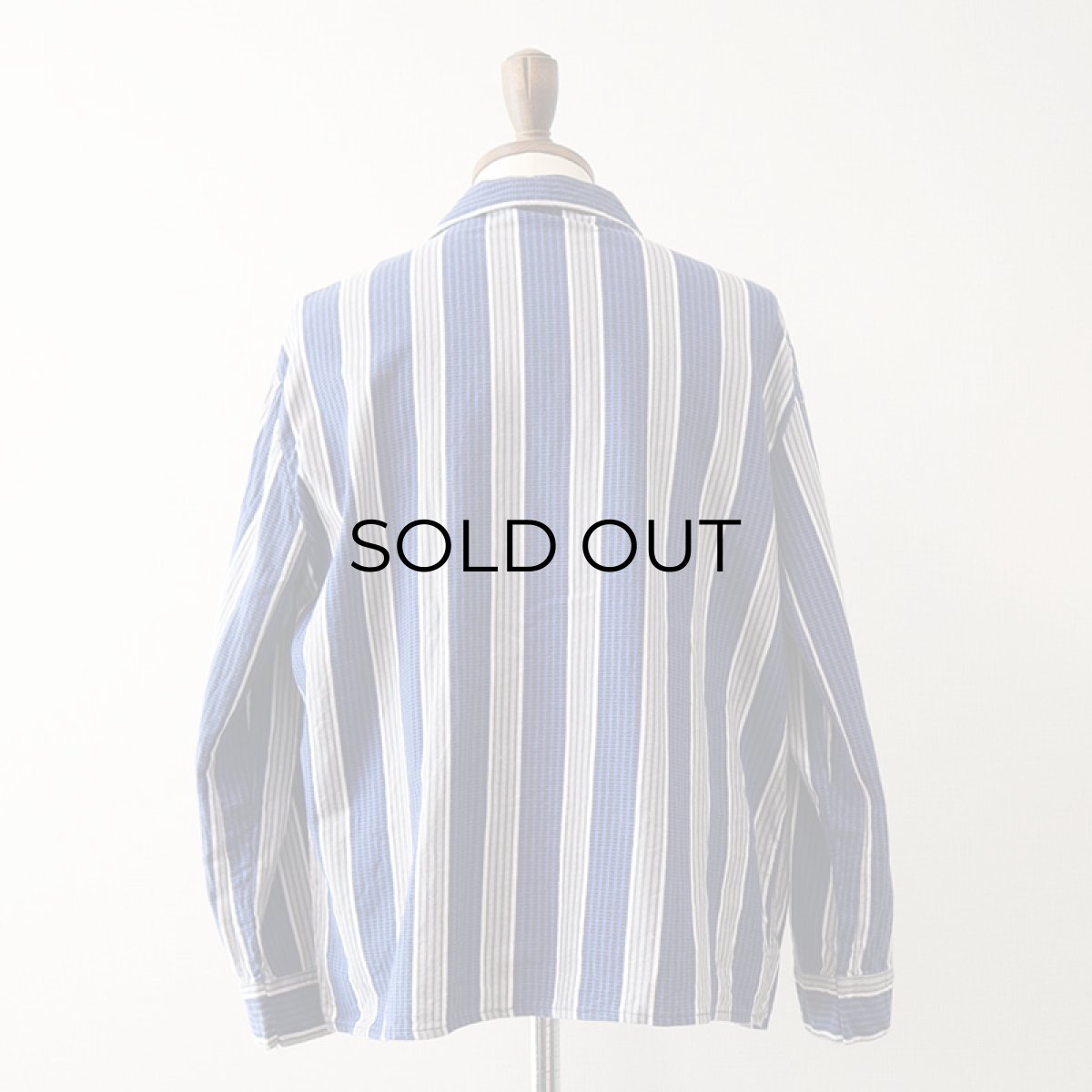 画像5: OLD Primavera COTTON STRIPE EURO PAJAMA SHIRT (5)