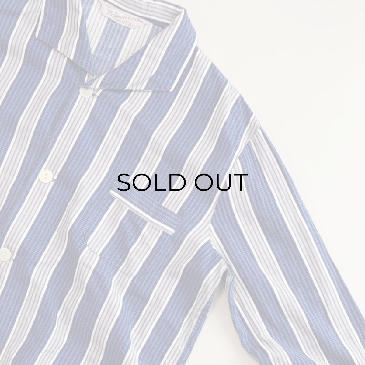 画像7: OLD Primavera COTTON STRIPE EURO PAJAMA SHIRT (7)