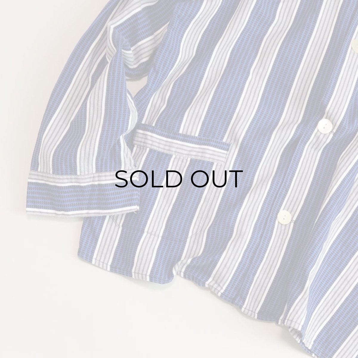 画像9: OLD Primavera COTTON STRIPE EURO PAJAMA SHIRT (9)