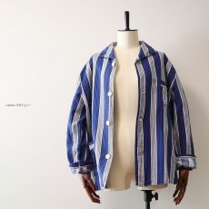 画像6: OLD Primavera COTTON STRIPE EURO PAJAMA SHIRT (6)