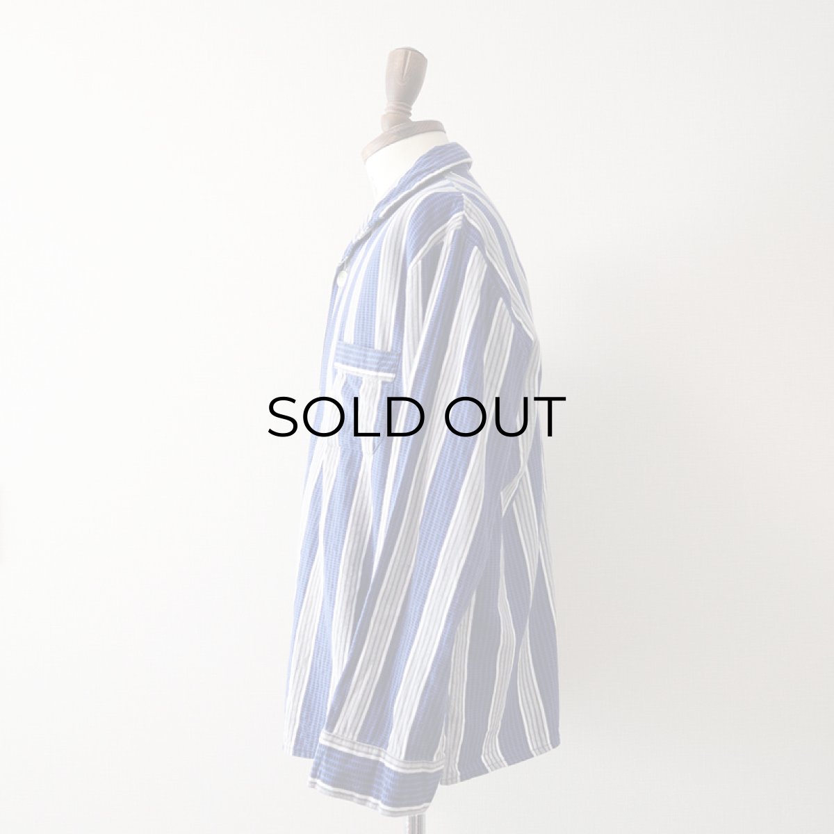 画像4: OLD Primavera COTTON STRIPE EURO PAJAMA SHIRT (4)