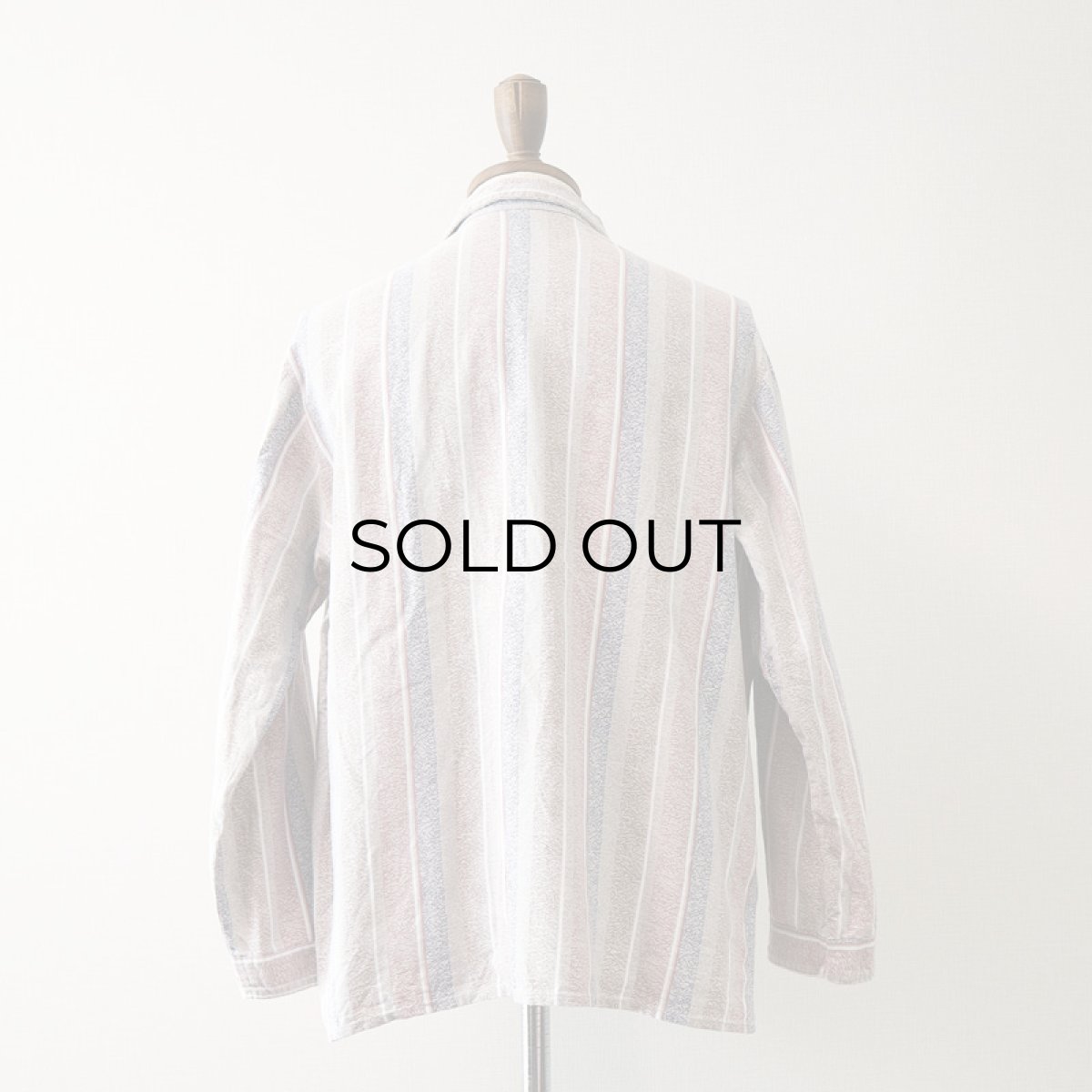 画像3: OLD WITT COTTON STRIPE EURO PAJAMA SHIRT (3)