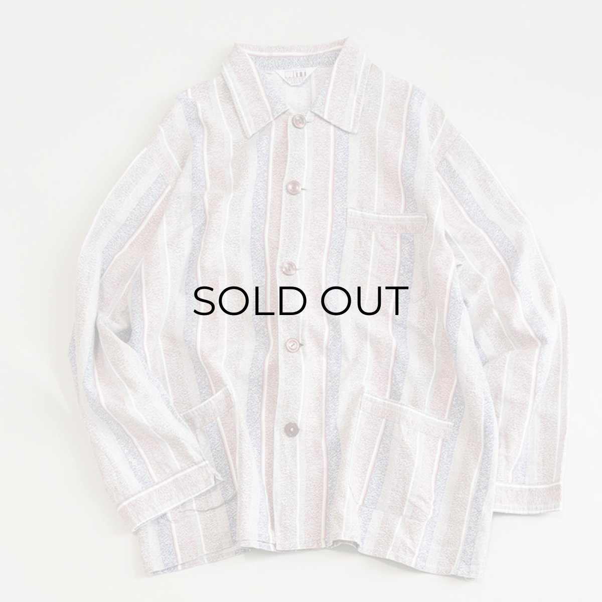 画像6: OLD WITT COTTON STRIPE EURO PAJAMA SHIRT (6)