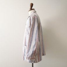 画像2: OLD WITT COTTON STRIPE EURO PAJAMA SHIRT (2)