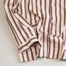 画像9: OLD UNKNOWN BRAND COTTON STRIPE EURO PAJAMA SHIRT (9)