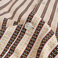 画像11: OLD UNKNOWN BRAND COTTON STRIPE EURO PAJAMA SHIRT (11)