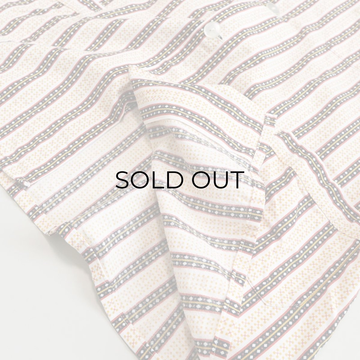 画像10: OLD UNKNOWN BRAND COTTON STRIPE EURO PAJAMA SHIRT (10)