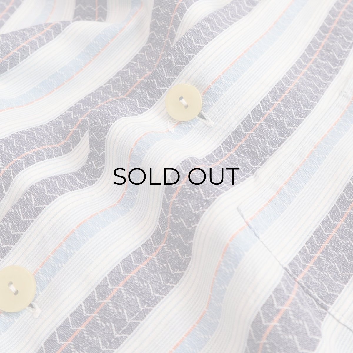 画像12: OLD UNKNOWN BRAND COTTON STRIPE EURO PAJAMA SHIRT (12)