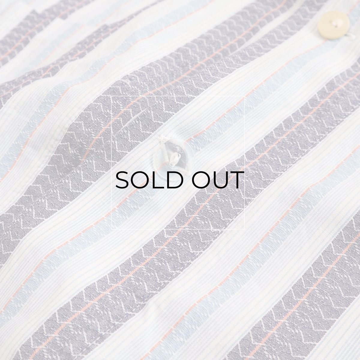 画像13: OLD UNKNOWN BRAND COTTON STRIPE EURO PAJAMA SHIRT (13)