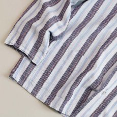 画像10: OLD UNKNOWN BRAND COTTON STRIPE EURO PAJAMA SHIRT (10)