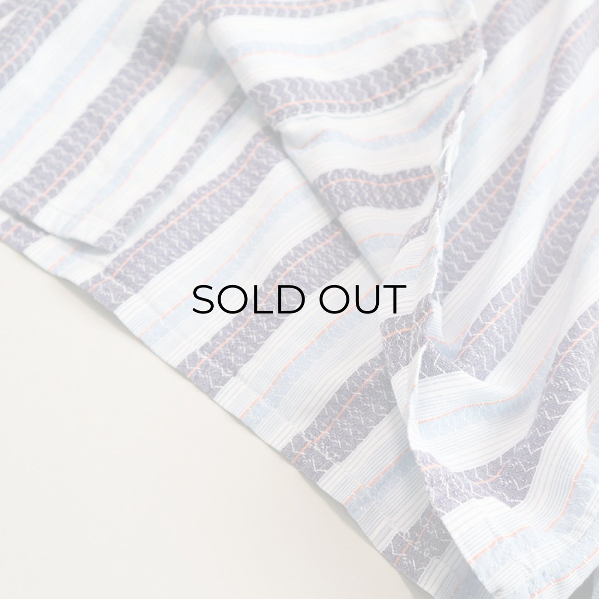 画像11: OLD UNKNOWN BRAND COTTON STRIPE EURO PAJAMA SHIRT (11)