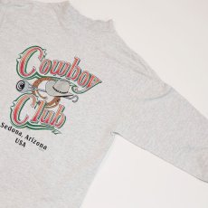 画像9: 90's H.L.MILLER COTTON W-PRINT MOCK NECK L/S TEE "Cowboy Club" (9)