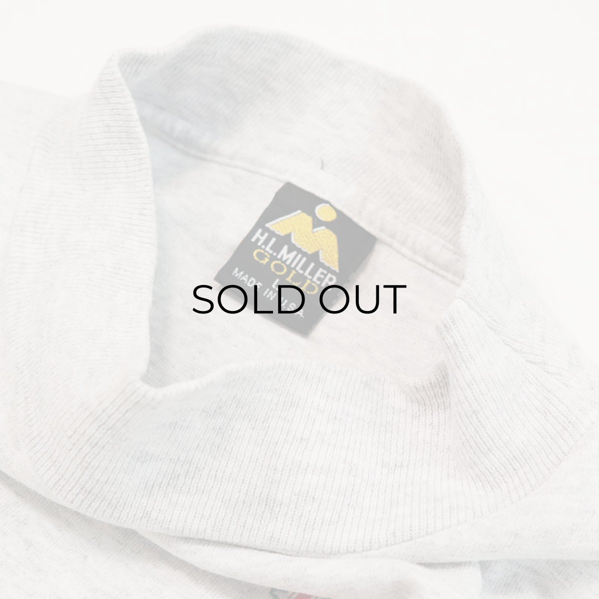 画像11: 90's H.L.MILLER COTTON W-PRINT MOCK NECK L/S TEE "Cowboy Club" (11)