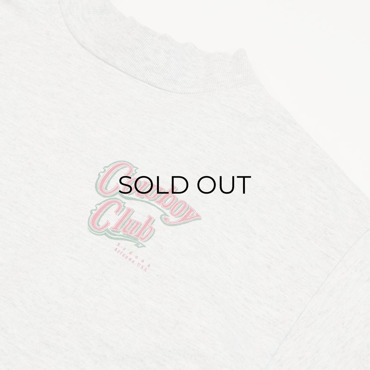 画像8: 90's H.L.MILLER COTTON W-PRINT MOCK NECK L/S TEE "Cowboy Club" (8)