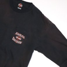 画像11: HARLEY-DAVIDSON COTTON W-PRINT L/S POCKET TEE "NEW RIVER GORGE" (11)