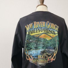 画像6: HARLEY-DAVIDSON COTTON W-PRINT L/S POCKET TEE "NEW RIVER GORGE" (6)