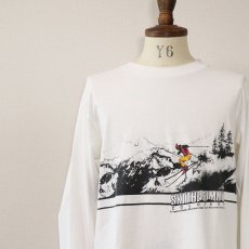 画像11: 80's ONEITA COTTON W-PRINT L/S TEE "SKI THE SUMMIT" (11)