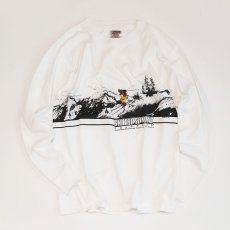 画像1: 80's ONEITA COTTON W-PRINT L/S TEE "SKI THE SUMMIT" (1)