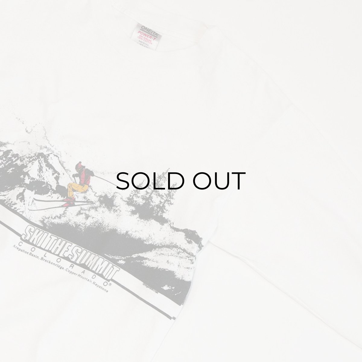 画像3: 80's ONEITA COTTON W-PRINT L/S TEE "SKI THE SUMMIT" (3)