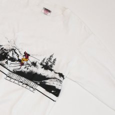画像3: 80's ONEITA COTTON W-PRINT L/S TEE "SKI THE SUMMIT" (3)