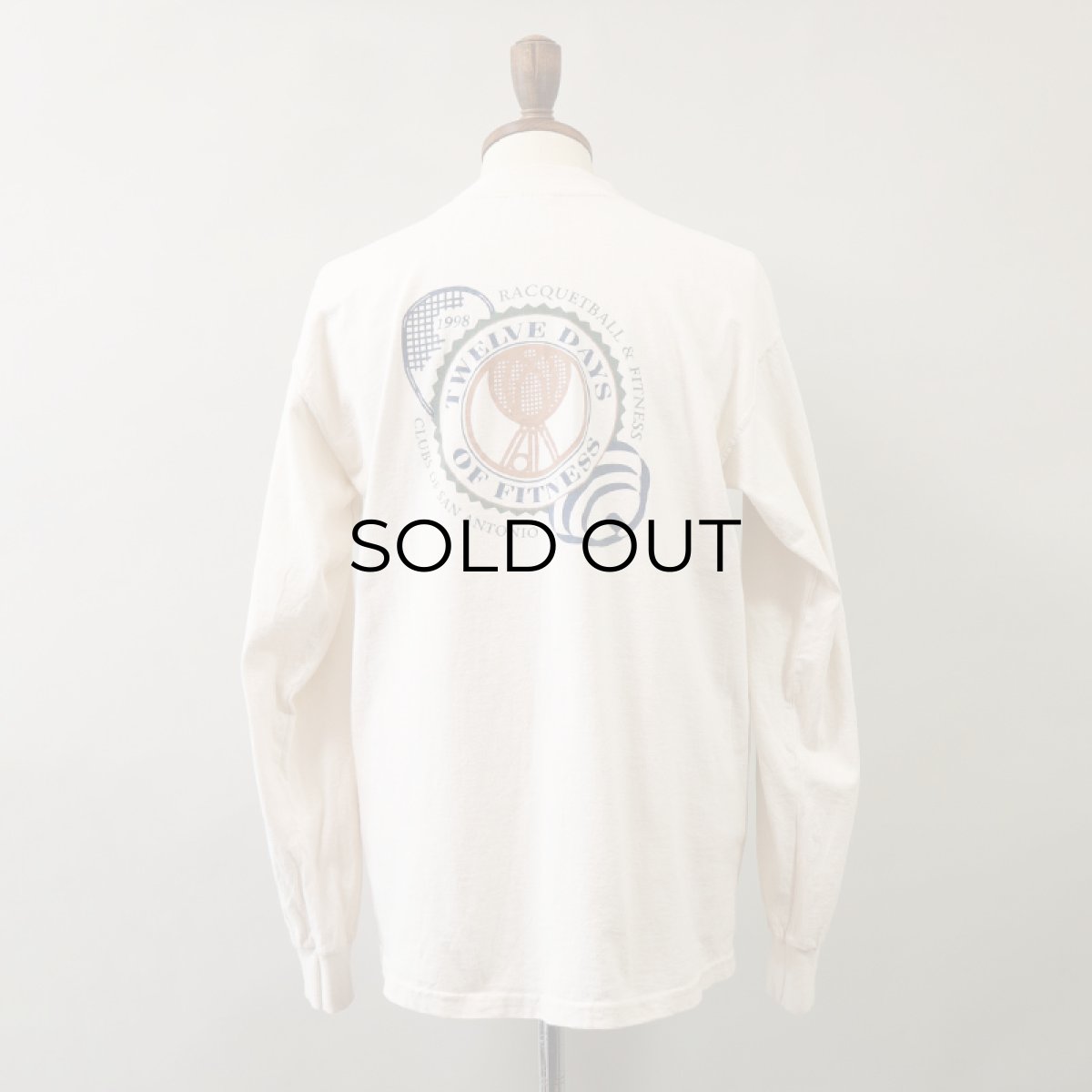 画像3: 90's GILDAN COTTON W-PRINT MOCK NECK L/S TEE "TWELVE DAYS OF FITNESS 1998" (3)