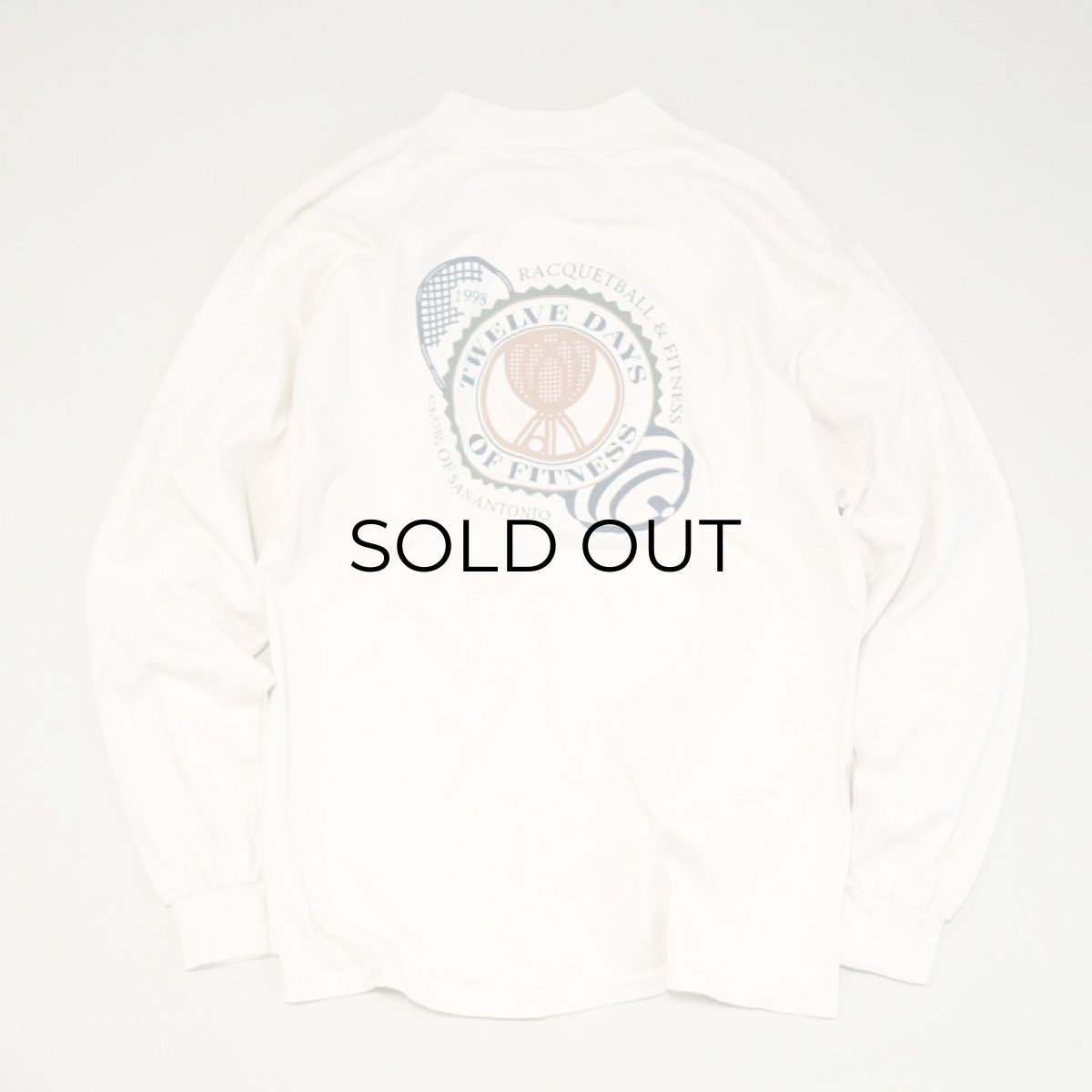 画像7: 90's GILDAN COTTON W-PRINT MOCK NECK L/S TEE "TWELVE DAYS OF FITNESS 1998" (7)