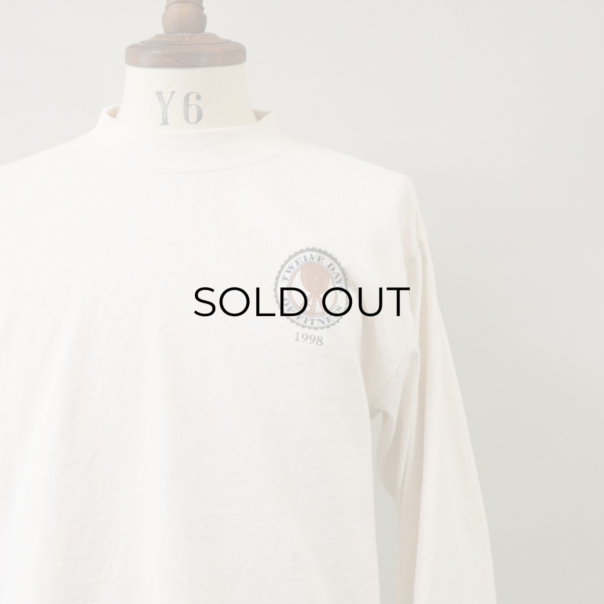 画像5: 90's GILDAN COTTON W-PRINT MOCK NECK L/S TEE "TWELVE DAYS OF FITNESS 1998" (5)