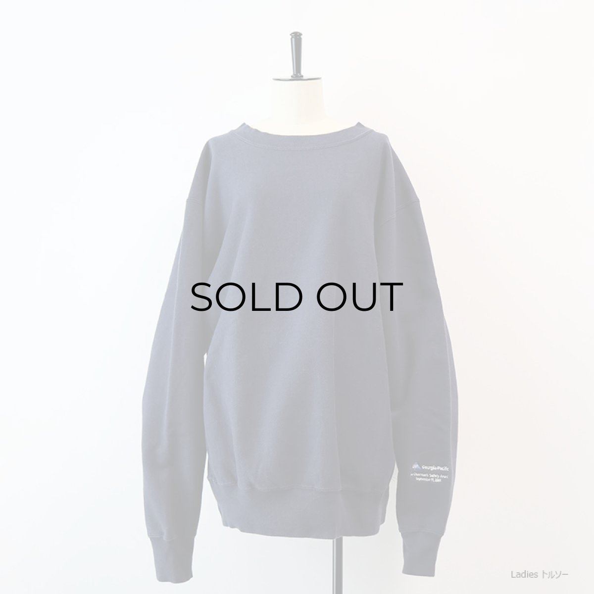 画像4: 90's GRAYBEAR REVERSE WEAVE style EMBROIDERED CREW NECK SWEAT "Georgia-Pacific" (4)