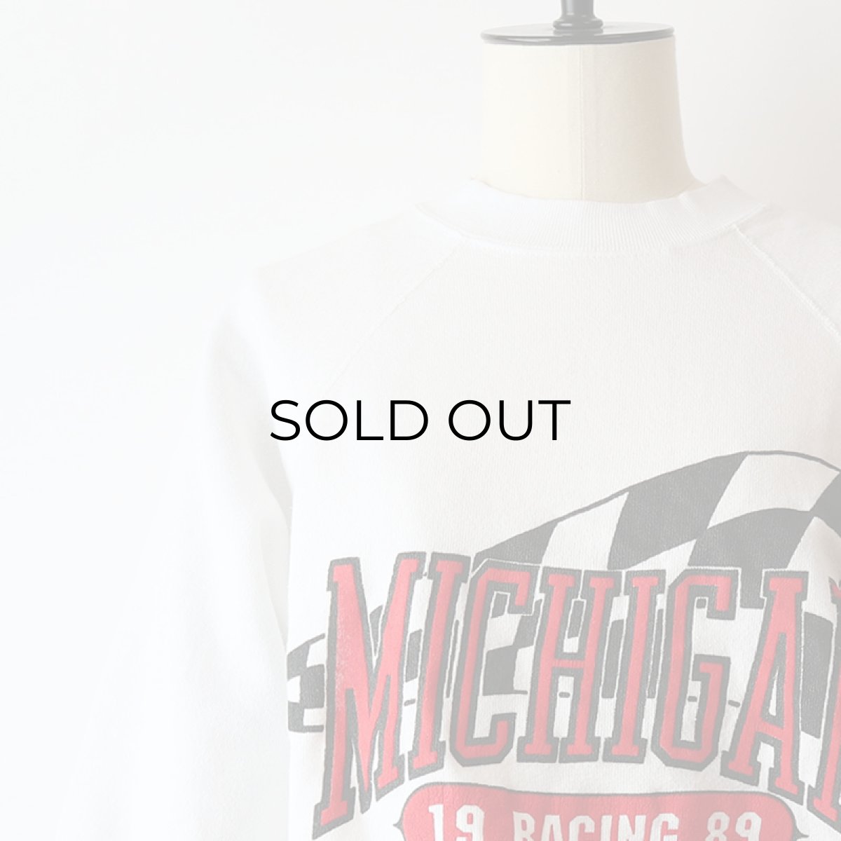 画像4: 80's Tultex PRINT CREW NECK SWEAT "MICHIGAN RACING 1989" (4)