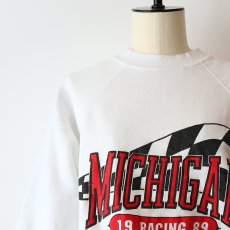 画像4: 80's Tultex PRINT CREW NECK SWEAT "MICHIGAN RACING 1989" (4)