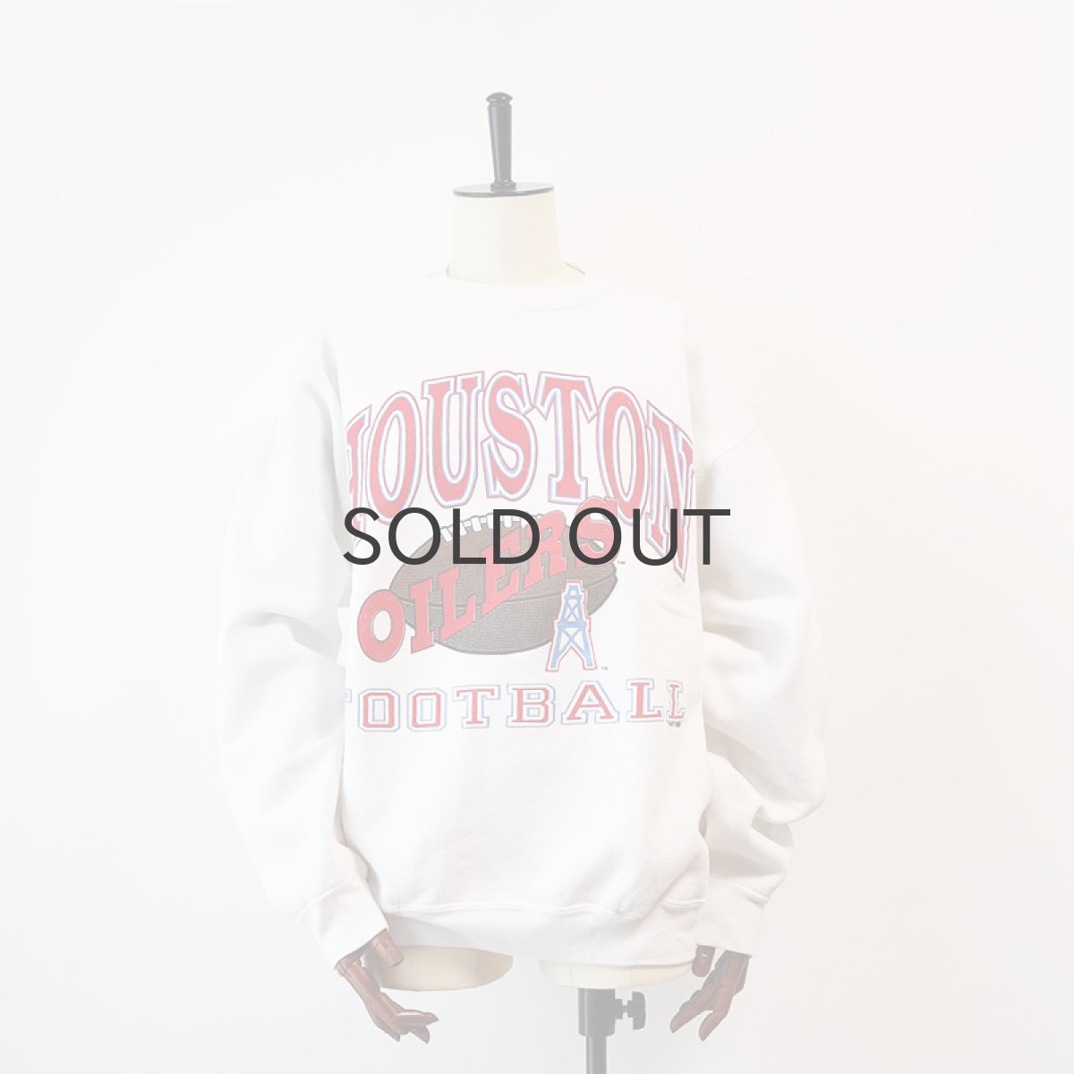 画像1: 90's Tultex PRINT CREW NECK SWEAT "HOUSTON OILERS FOOTBALL" (1)