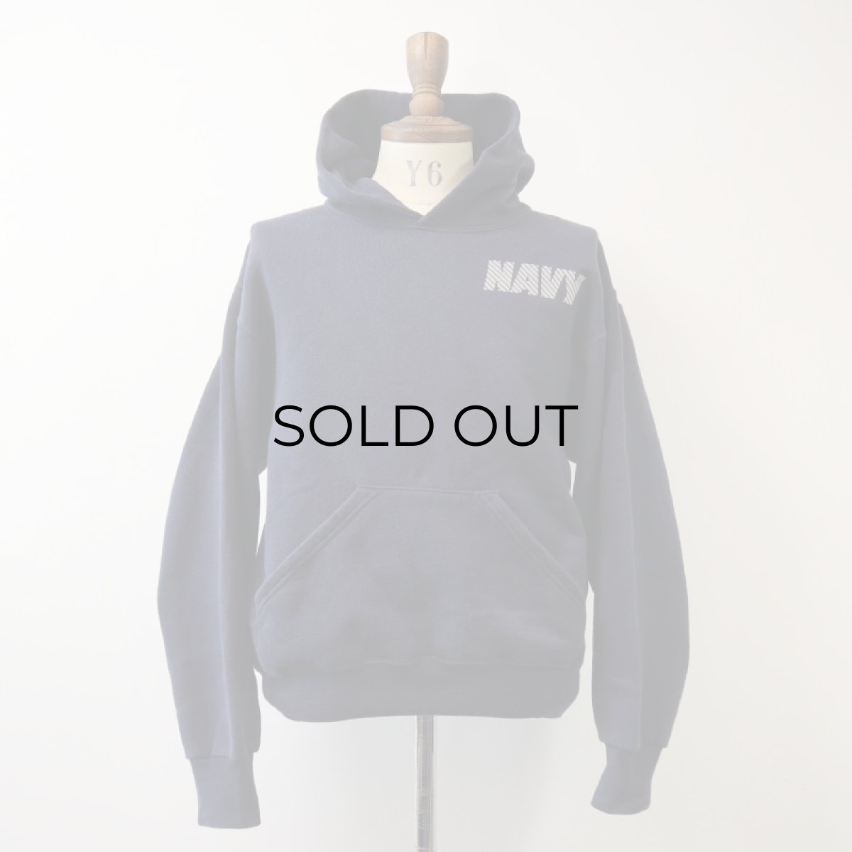 画像1: SOFFE W-REFLECTIVE PRINT SWEAT PULLOVER PARKA "NAVY" (1)