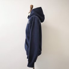 画像2: SOFFE W-REFLECTIVE PRINT SWEAT PULLOVER PARKA "NAVY" (2)