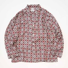画像1: 60's Custom Tailored COTTON ALL OVER PATTERN PAJAMA SHIRT (1)