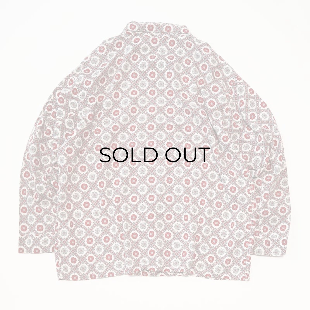 画像3: 60's Custom Tailored COTTON ALL OVER PATTERN PAJAMA SHIRT (3)