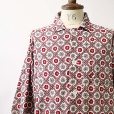 画像13: 60's Custom Tailored COTTON ALL OVER PATTERN PAJAMA SHIRT (13)