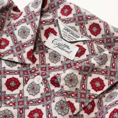 画像4: 60's Custom Tailored COTTON ALL OVER PATTERN PAJAMA SHIRT (4)