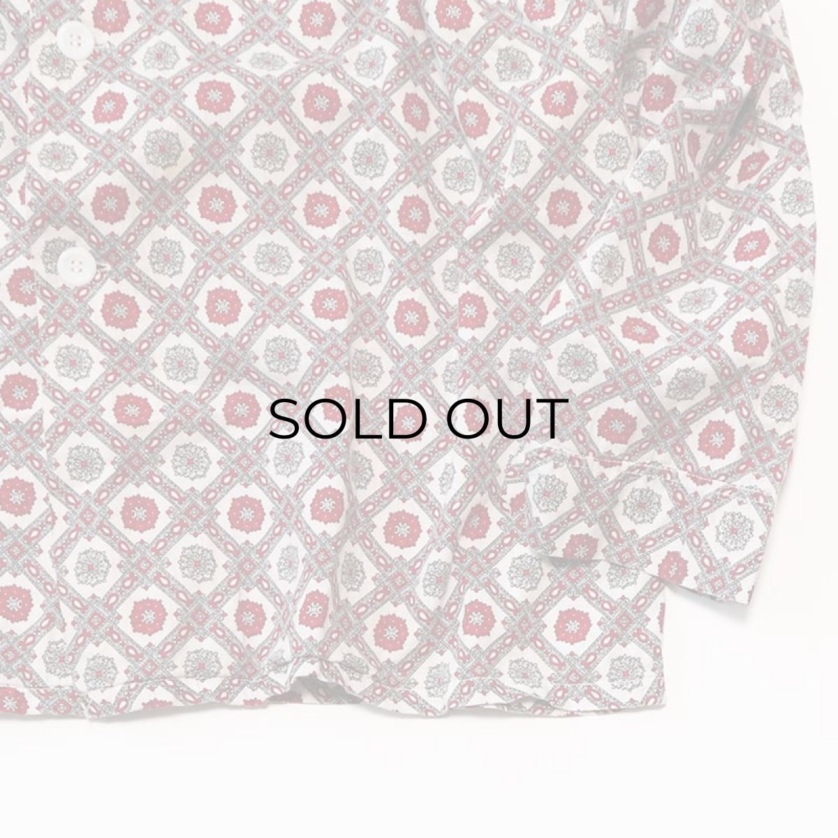 画像7: 60's Custom Tailored COTTON ALL OVER PATTERN PAJAMA SHIRT (7)