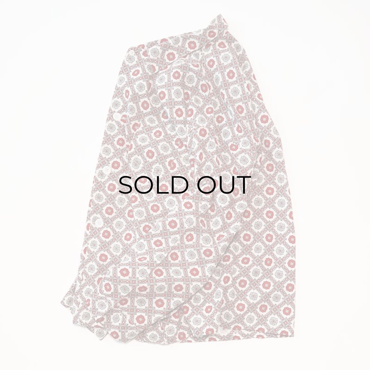 画像2: 60's Custom Tailored COTTON ALL OVER PATTERN PAJAMA SHIRT (2)