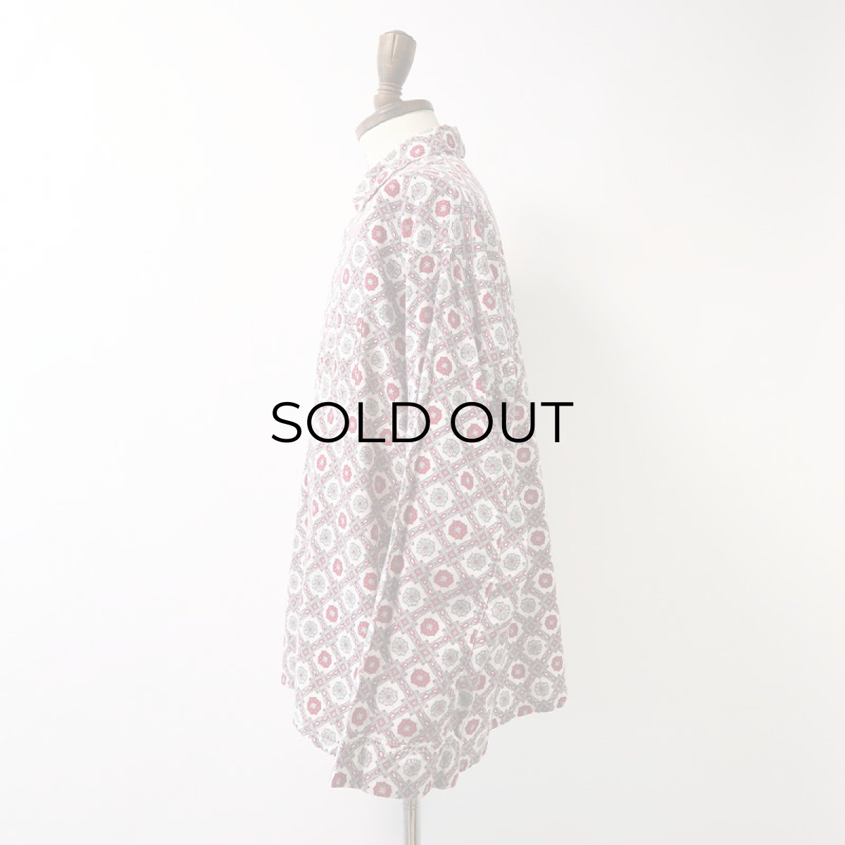 画像15: 60's Custom Tailored COTTON ALL OVER PATTERN PAJAMA SHIRT (15)