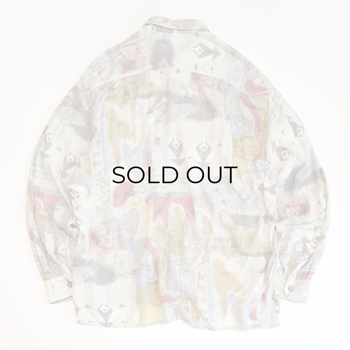 画像3: 80's UNKNOWN BRAND RAYON ALL OVER PATTERN BOX SHIRT (3)