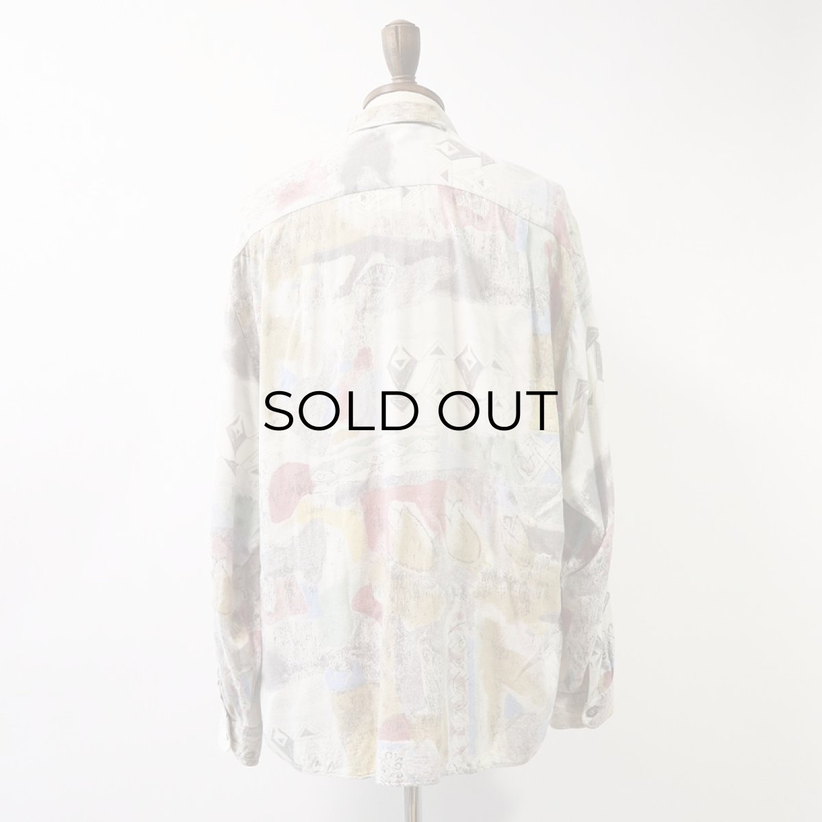 画像11: 80's UNKNOWN BRAND RAYON ALL OVER PATTERN BOX SHIRT (11)