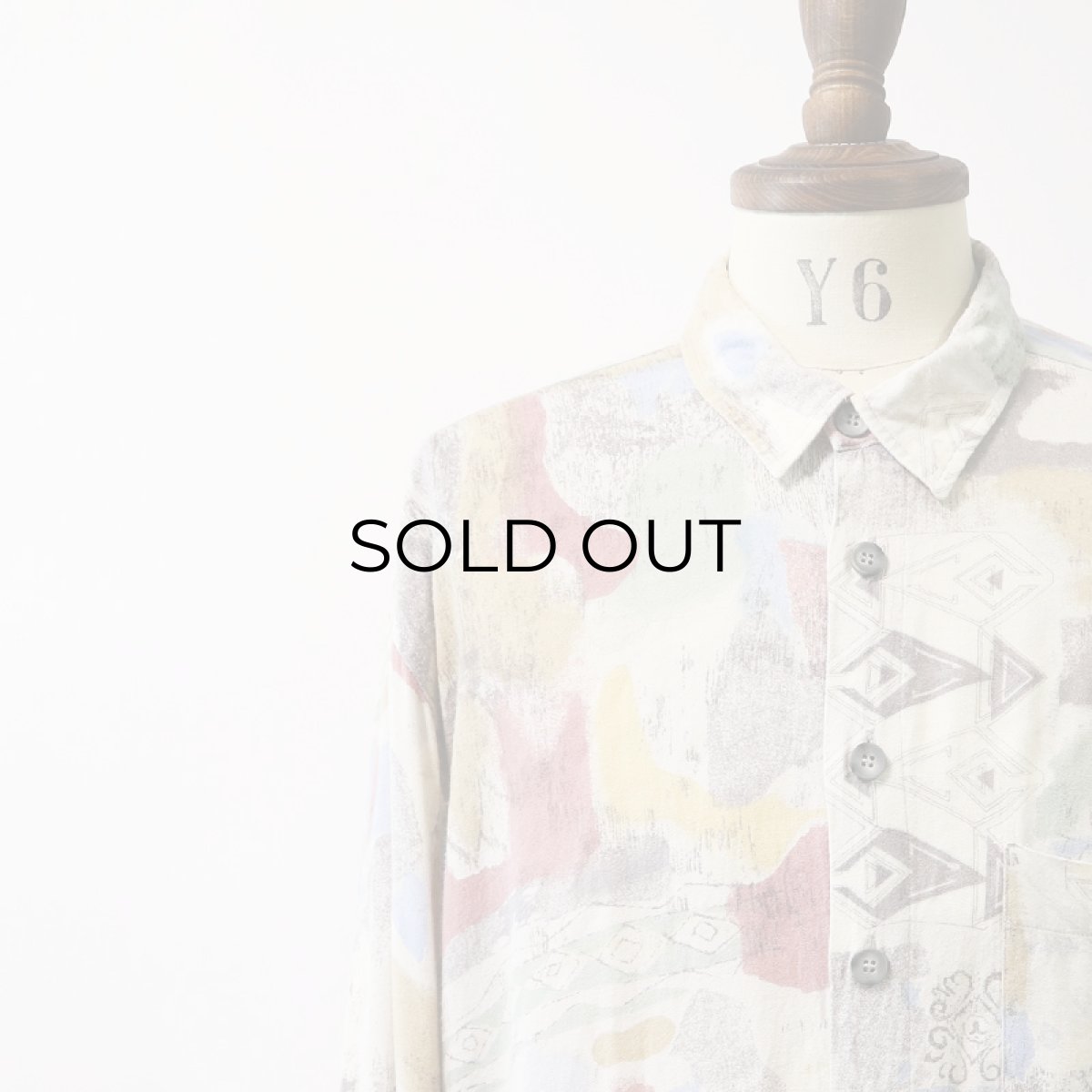 画像8: 80's UNKNOWN BRAND RAYON ALL OVER PATTERN BOX SHIRT (8)