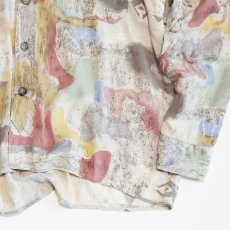 画像5: 80's UNKNOWN BRAND RAYON ALL OVER PATTERN BOX SHIRT (5)