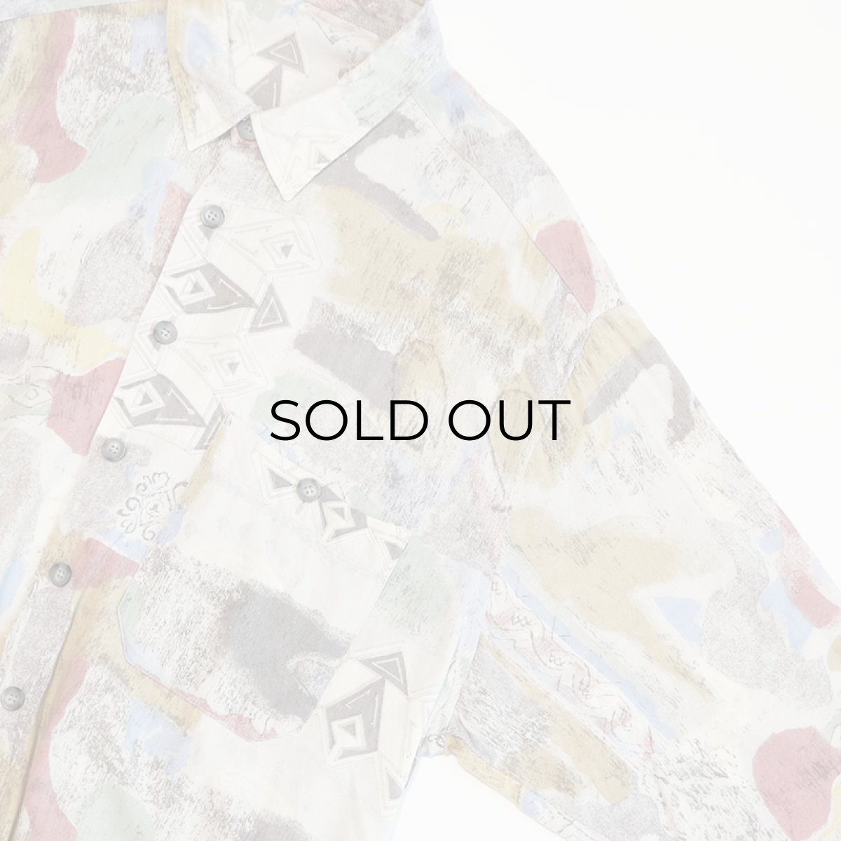 画像4: 80's UNKNOWN BRAND RAYON ALL OVER PATTERN BOX SHIRT (4)