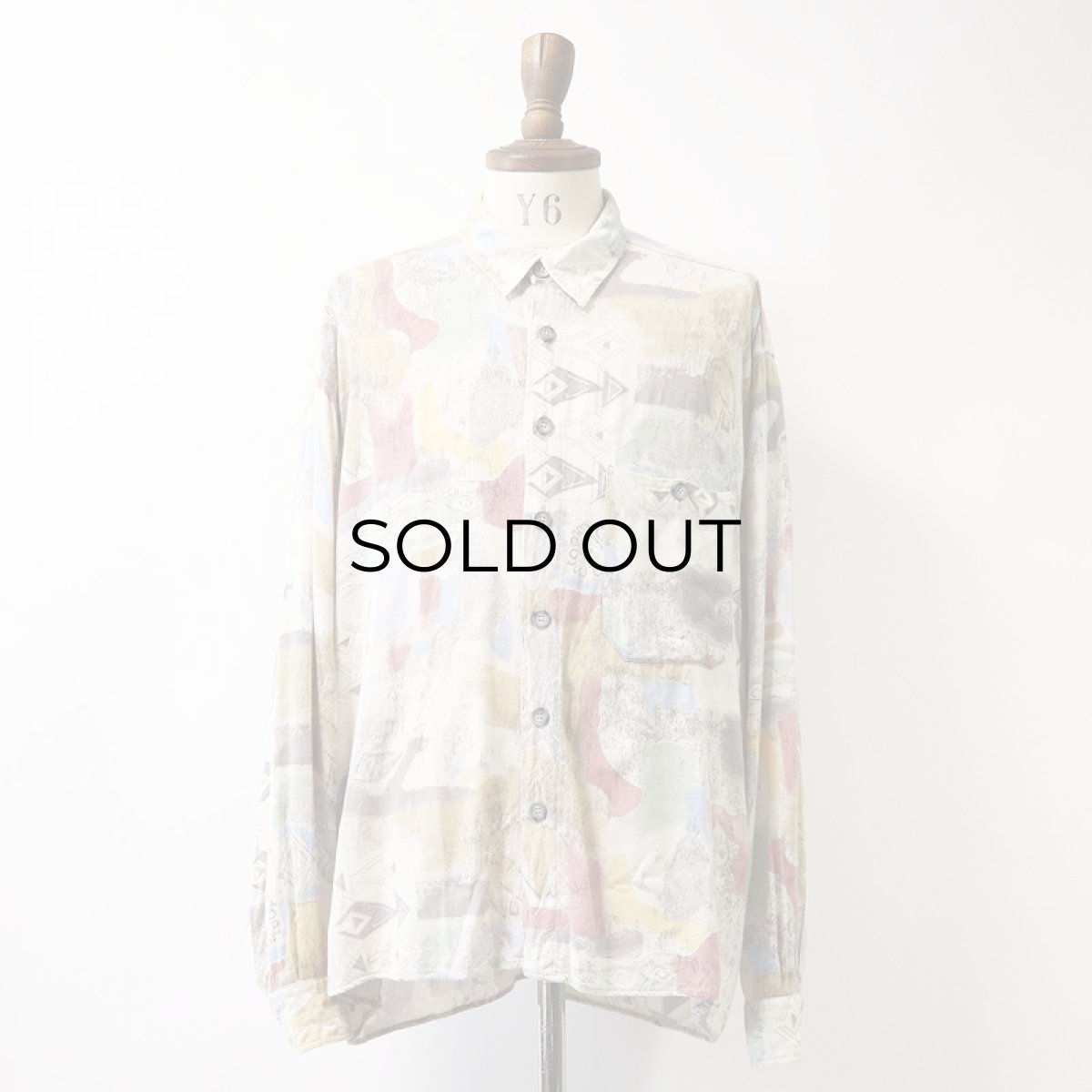 画像9: 80's UNKNOWN BRAND RAYON ALL OVER PATTERN BOX SHIRT (9)