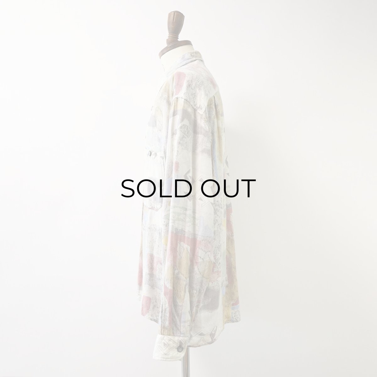 画像10: 80's UNKNOWN BRAND RAYON ALL OVER PATTERN BOX SHIRT (10)