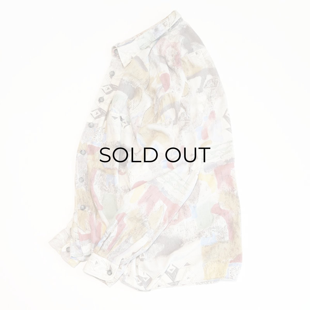 画像2: 80's UNKNOWN BRAND RAYON ALL OVER PATTERN BOX SHIRT (2)