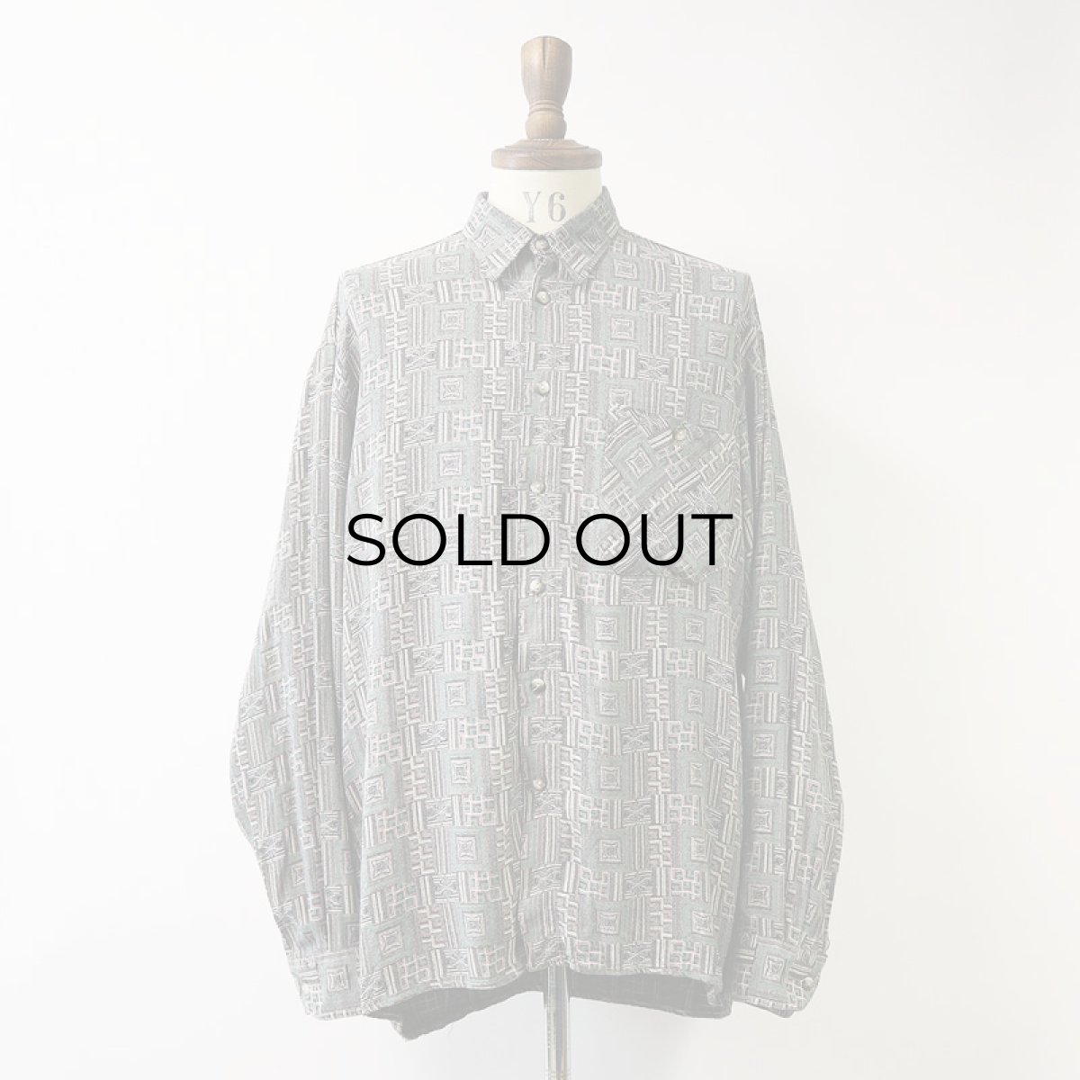 画像9: 80's KONTEX RAYON ALL OVER PATTERN BOX SHIRT (9)